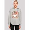 Kapuzenpullover F4NT4STIC "Stay Merry And Bright Hippie Santa", Damen, Gr. M, grau, Obermaterial: 100% Baumwolle, casual, oversize, Langarm, Pullover, Premium Qualität, Weihnachts-Kollection