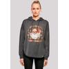 Kapuzenpullover F4NT4STIC "Stay Merry And Bright Hippie Santa", Damen, Gr. M, grau (charcoal), Obermaterial: 100% Baumwolle, casual, oversize, Langarm, Pullover, Premium Qualität, Weihnachts-Kollection