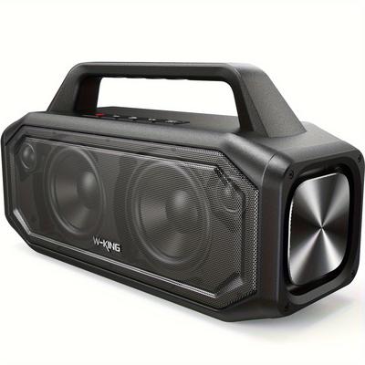 TEMU W- 80w Ipx6 Wireless , Bass Portable Subwoofer, Clear , -free , Drop Resistance, Pairing, Tf , Aux , , For ,