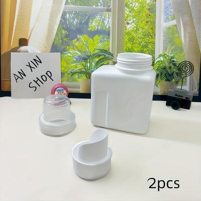 TEMU 2-pack Plastic Dispenser Bottles For Liquid Soap And Detergent, Unscented, With Vertical Handle, Large Capacity Container For Laundry Supplies Image