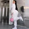 Tute da ginnastica alla moda completi da 2 pezzi completi da donna felpa sportiva Casual + pantaloni