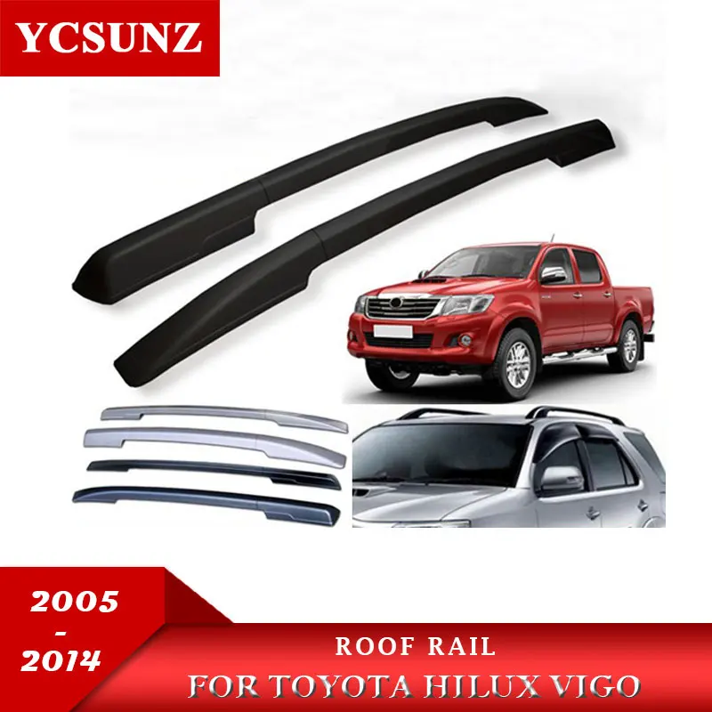 Mancorrenti Sul Tetto Rack Carrier Bar Rail Laterale per Toyota Hilux Vigo 2005 2006 2007 2008 2009 2010 2011 2012 2013 2014 Doppia Cabina