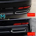 Per 19-22 Audi A6 C8 labbro posteriore coda gola cornice decorativa tubo di scarico piastra decorativa coperchio posteriore sinistro e destro deflettore argento