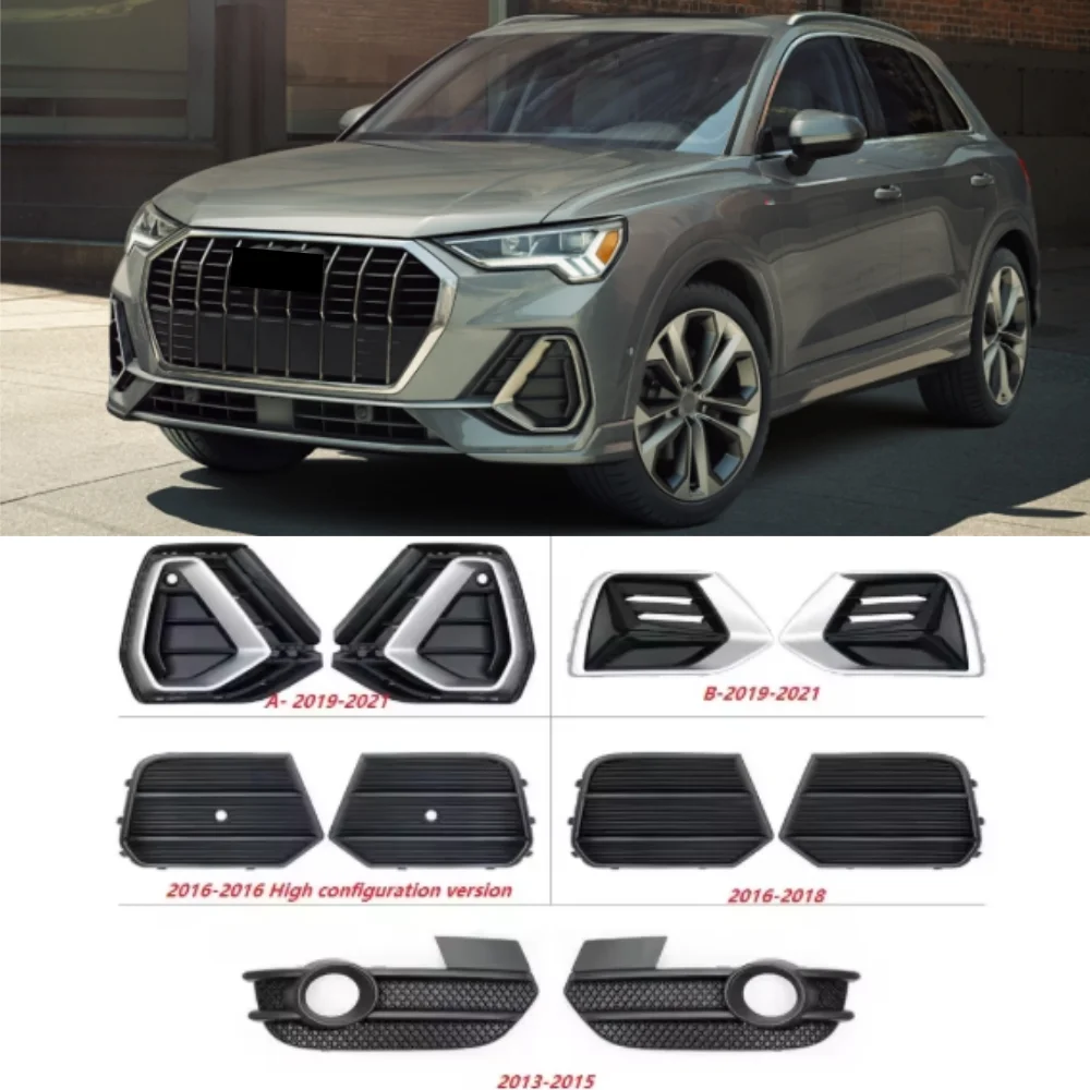 Accessori auto fendinebbia copertura telaio lampada griglia accessori auto per Audi Q3 2013 2014 2015 2016 2017 2018 2019 2020 2021 2022