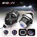 2.5 pollici H7 LED H4 9005 9006 blu Bi LED lenti per proiettore Angel Eyes 80W luci a LED per Auto faro automatico accessori per Auto moto