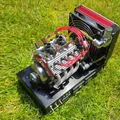 Motore CISON V8 1/6 motore 4 tempi 8 cilindri motore a benzina motore con valvola laterale a combustione interna con Base e serbatoio del carburante integrato