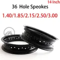 Moto 36 raggi fori ruote anteriori/posteriori cerchi in lega di alluminio da 14 pollici 3.00/2.50/2.15/1.85/1.40*14 pollici mozzo ruota bici modificyf