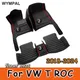 Tappetini auto Per VW T ROC 2018 2019 2020 2021 2022 2023 2024 Accessori Tappeti In Pelle Tappeti Rilievi Del Piede