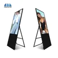 Poster digitale portatile da 32 pollici lcd smart indoor advertising player display board digital signage per la pubblicità hop