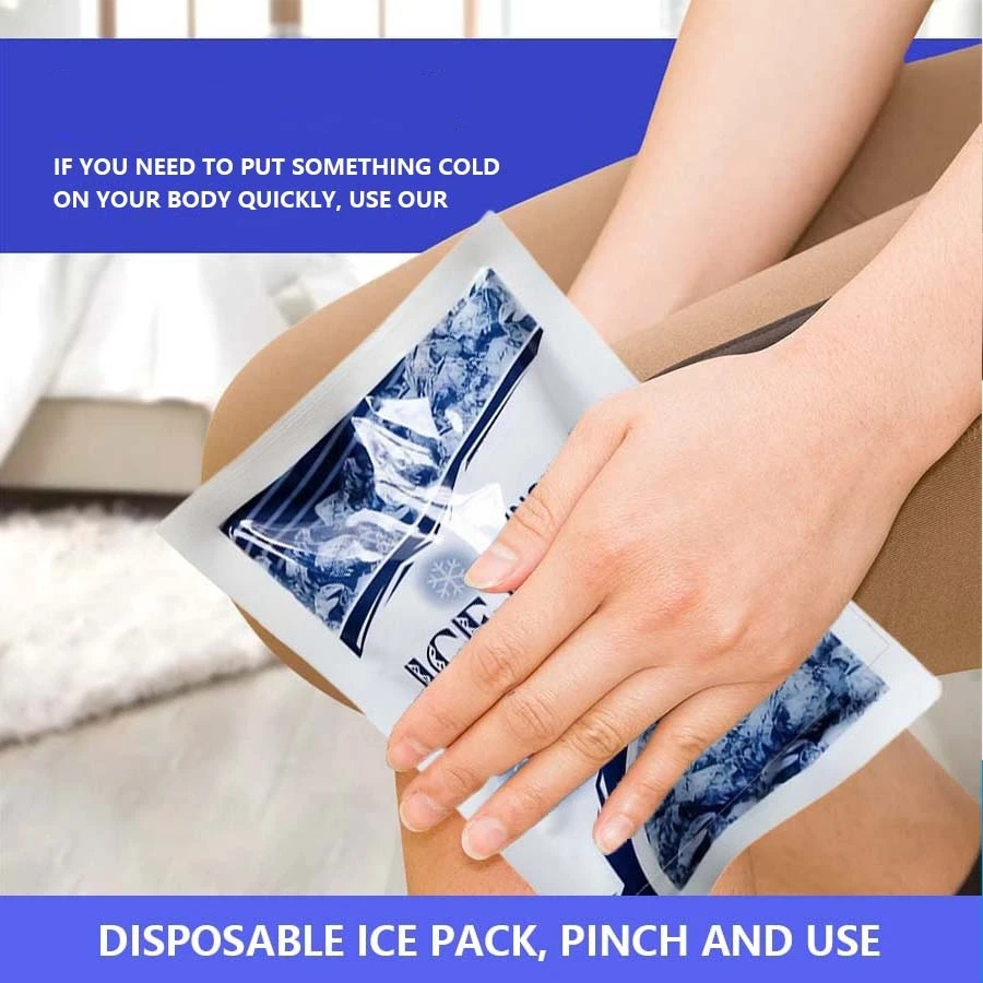 Instant Cold Pack Einweg-Eisbeutel für Verletzungen, Schwellungen, Entzündungen, Muskelzerrungen, Verstauchungen, perfekt für Erste-Hilfe-Set Image