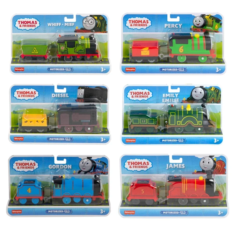 Thomas & Friends Motorisiertes Zugspielzeug, batteriebetriebener, motorisierter Zugmotor und Lastenauto, Percy Kana-Modellzugspielzeug Image