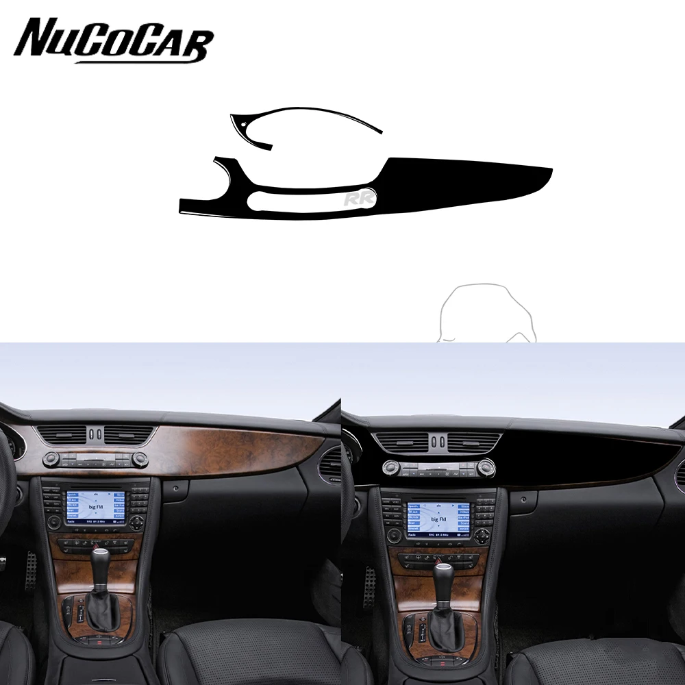 Für Mercedes Benz Cls C219 2014-09 Klavier schwarz Armaturen brett Mitte Bedienfeld Abdeckung Auto Innen zubehör dekorative Aufkleber Image