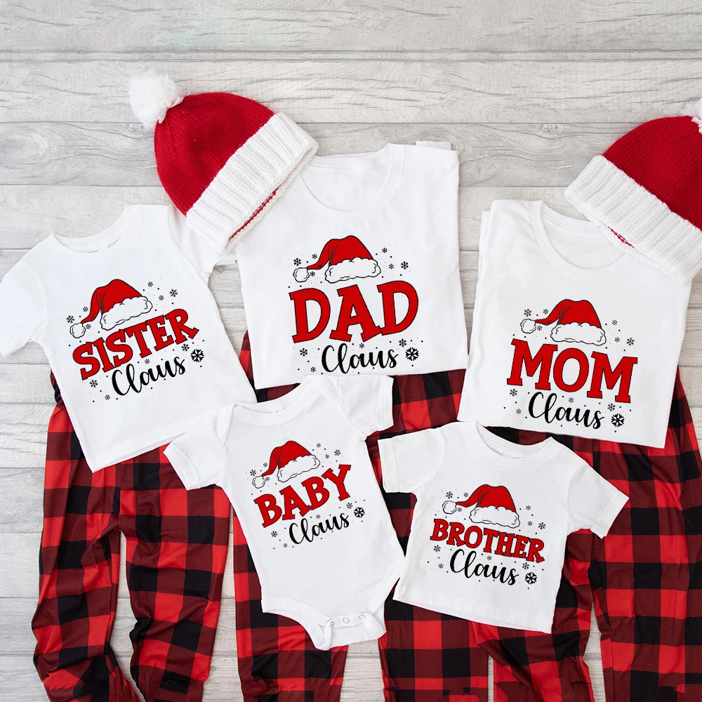 Familie Weihnachten passende Kleidung Shirt Weihnachten Familie Togrther Outfit Urlaub T-Shirt festliche Mama Papa Kinder Baby passende Tops Strampler