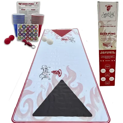 Drinking Beer Pong Table Mat Game Strip Beer Pong