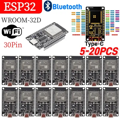 30Pin ESP32 Development Board Module WiFi+Bluetooth-compatible ESP32 WROOM-32D Development Board