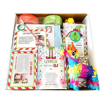 12/24 Days Elf Kit Christmas Advent Calendar Gifts Box Xmas Elf Countdown Calendar Box Festival