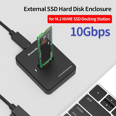 Blueendless External SSD Hard Disk NVME Enclosure 10G Online Reading Writing Speed SSD Case For M.2