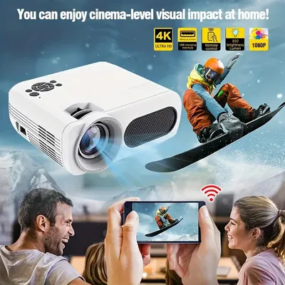 Portable Mini LED Projector 1080P Full HD Beam 4K Video BT4.1 5G WiFi Android Projector Auto