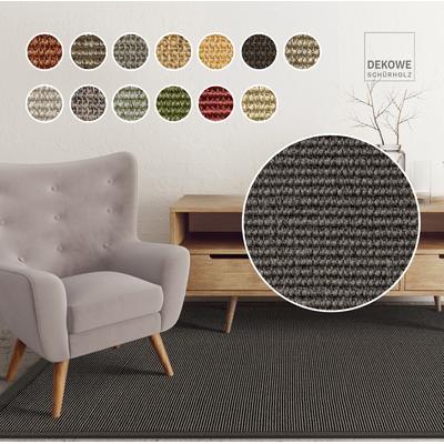 Sisalteppich DEKOWE "Mara S2 mit Bordüre", grau, B:160cm H:5mm L:230cm, Sisal, Teppiche, Flachgewebe, Material: 100% Sisal, Wohnzimmer, Kundenliebling Image