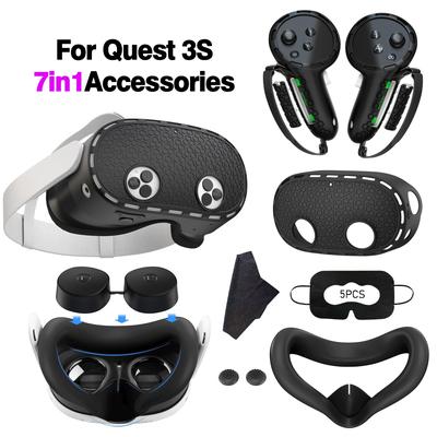 TEMU 3s Vr Accessory Kit: Soft Silicone Protective Case, Headset Lens Cover & More - Gaming