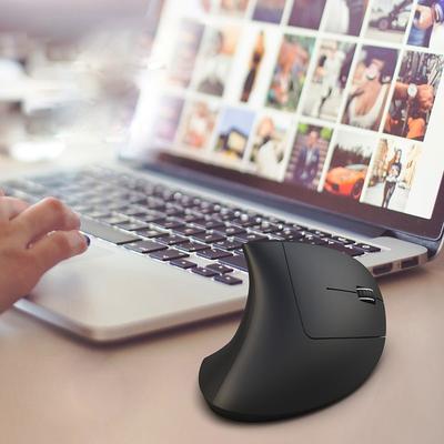 Right Hand Vertical Mouse Adjustable DPI Wireless Vertical Mouse 2.4G 5th Gen Ergonomic Optical Mouse for Wrist Hand Strain
