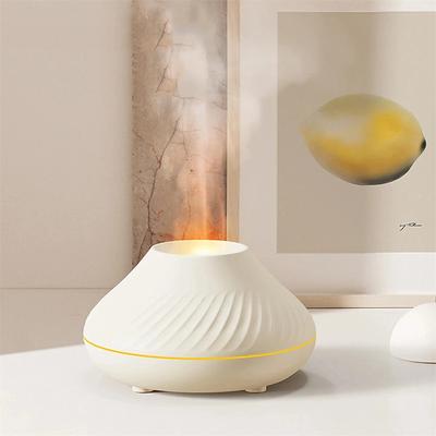 Mini Diffuser with Flame Air Aromatherapy Essential Oil USB Personal Desk Super Quiet Cool Mist Humidifier with Auto Shut-Off