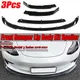 3 pz auto labbro anteriore mento paraurti Spoiler splitter Body Kit protezione copertura deflettore