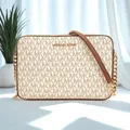 Michael Kors Ole Jet Set Articolo Borsa a tracolla grande da donna in PVC con tracolla singola in pelle piccola quadrata