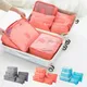 6 pezzi borsa da viaggio borsa da viaggio di grande capacità bagagli vestiti ordinamento organizer set valigia custodia scarpe borsa cubo da imballaggio