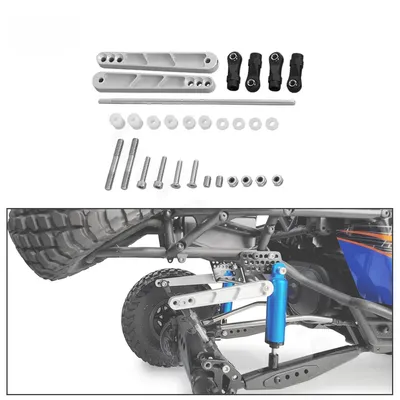Metal Rear Sway Bar Set Panhard-Bar Linkage Kit for 1/10 RC Rock Racing Rig Axial RR10 Bomber 90053
