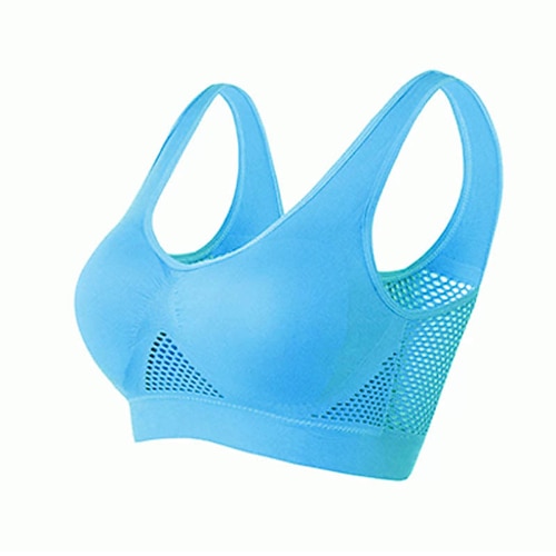 Damen BH-Oberteil Unterwäsche BH-Top Bequem Atmungsaktiv Stoßfest Herausnehmbare Polsterung Drahtlos Einfach Sport Sportkleidung Dunkelviolett Schwarz Yoga Fitness Leger Image
