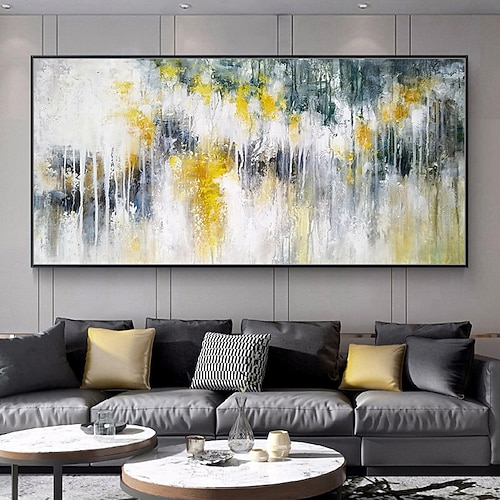 Mintura handgefertigte abstrakte Ölgemälde auf Leinwand, Wandkunst, Dekoration, modernes Bild für die Inneneinrichtung, gerolltes, rahmenloses, ungedehntes Gemälde Image