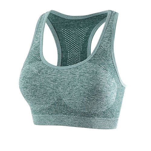 Damen BH-Oberteil Unterwäsche BH-Top Bequem Atmungsaktiv Stoßfest Herausnehmbare Polsterung Drahtlos Einfach Sport Sportkleidung Schwarz Gelb Yoga Fitness Leger Image