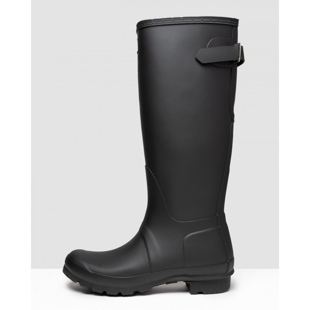 Hunter Original Tall Back Adjustable Gummistiefel Für Damen In Schwarz