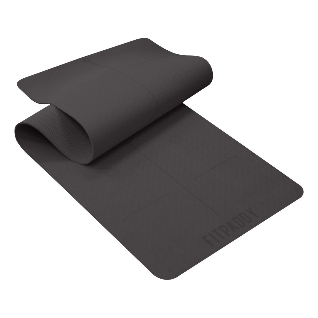 FITPADDY - Tappetino Yoga Pilates Fitness in TPE nero 16x16x62 cm