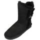 SNUGRUGS Womens Genuine Double Faced Sheepskin Mid Calf Outdoor Boot with Button Detail - Black - UK 6 / EU 39