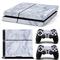 Vinly Stickers Decal For Ps4 Console + 2 Controllers- White Marble Pattern Skins Wrap Cover For Playstation 4 Video Game Accessories