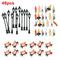 48Pcs 1:75-87 Scale Model Miniature People Figures Toy Lamppost Lights Building Garden Chair Set For Railway Model Train Scenery Accessories