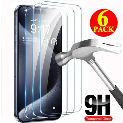 6Pcs 9H Hd Full Cover Protective Glass Film For Iphone 14 Pro 14 Plus 14 Pro Max For Iphone 13 13 Rpo 13 Pro Max 13 Mini /For Iphone 12 12 Pro Pro Max Mini /For Iphone 11 11 Pro 11 Pro Max / For Iphone X Xs Xr Xs Max /For Iphone Se3 Se2 5 6 7 8 Plus...