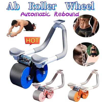 2023 New Abdominal Wheel Automatic Rebound Abdominal Muscle Wheel Elbow Brace Abdominal Roller Core Strength Training Equipment For Home Gym Abdominal Arm Waist Muscle Training Exercise Fitness Equipment Rouleau De Ventre