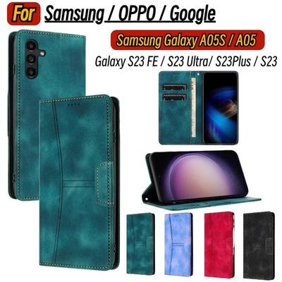 Classic Flip Leather Case For Samsung Galaxy A05S A05, Wallet Cover For Samsung Galaxy A24 A54 A34 A24 A14 A13 / S24 Ultra S24 Plus S24 S23 Fe S23 Ultra S23 Plus S23 S22 S21 / Oppo Reno 10 Pro Plus 10 Pro 10 9 Pro 9 / Google Pixel 8 Pro 8 7A 7 Pro 7...