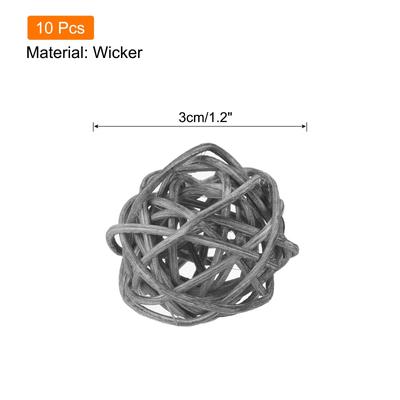 Wicker Rattan Balls 1.2 Inch Rattan Decorative Balls Vase Fillers