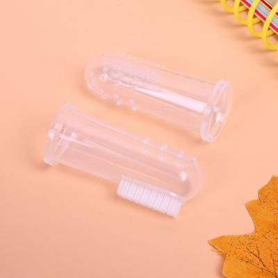 TEMU 2pcs Silicone Finger Toothbrush: Safe Oral Cleaning With Thumb Sleeve Tongue Moss Cleaning Brush.