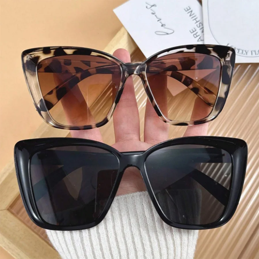 2 stücke Frauen Klassische Elegante Cat Eye Boho Street Style Y2k Sonnenbrille Für Reisen Zurück Zu Schule Täglich Nehmen Foto Zubehör Image