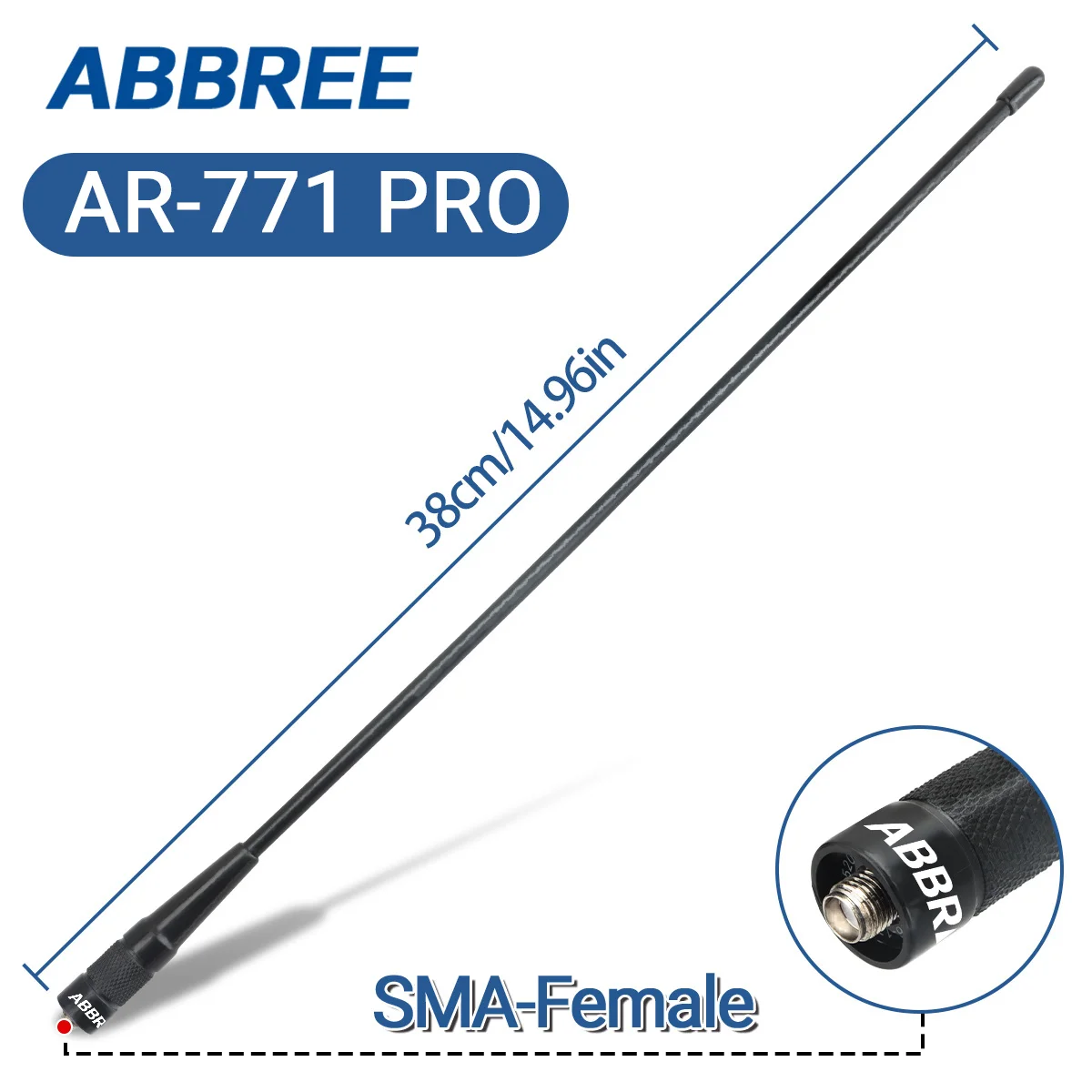 ABBREE AR-771 PRO SMA-Buchse Dual Band High Gain Antenne für Baofeng UV-5R UV-21 PRO Quansheng UV K5 (8) Walkie Talkie Radio Image