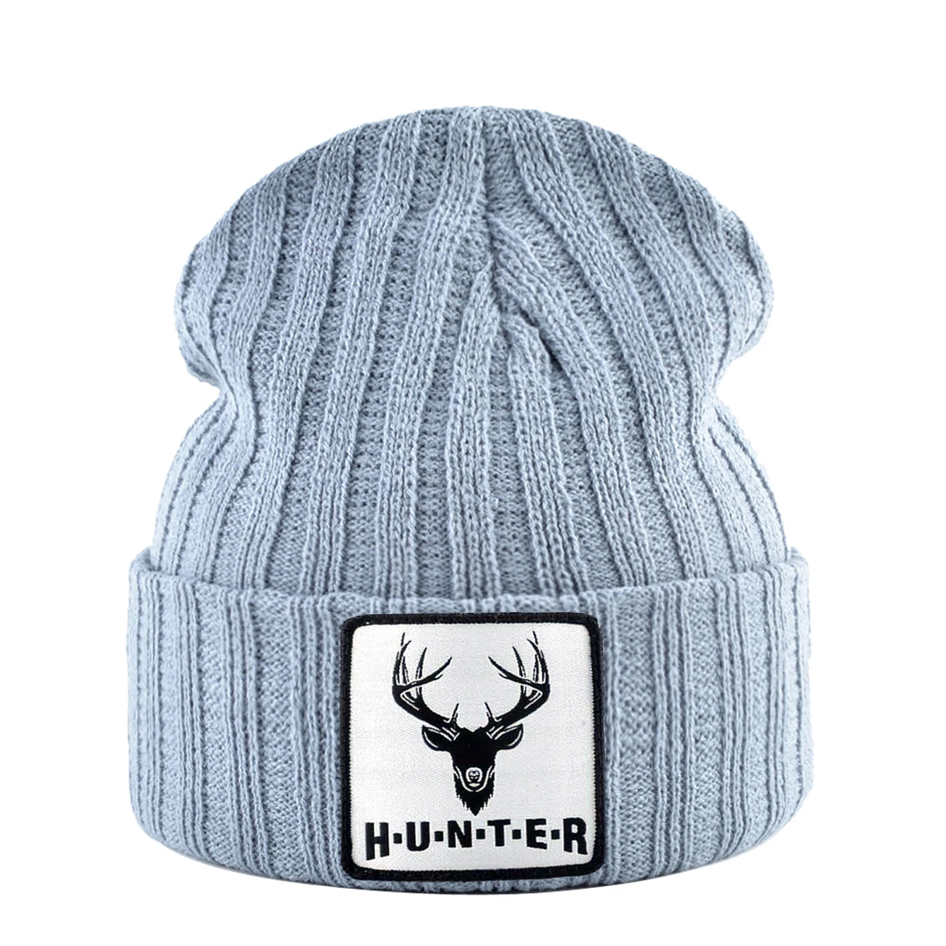 Gestrickte Skullies Beanie Mit Tiere Patch Männer Frauen Outdoor Casual Sport Hüte Herbst Winter Einfarbig Hip Hop Beanies