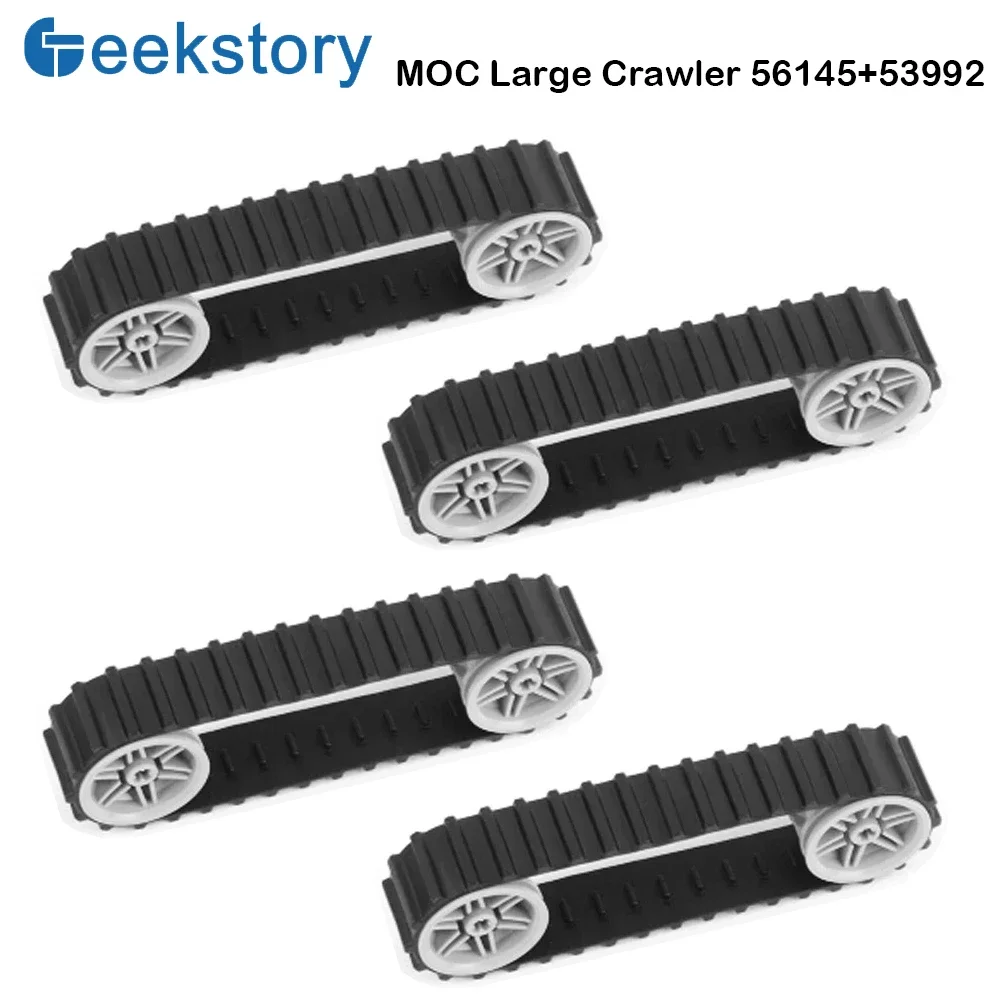 Ketten- und Rollenpaket MOC Large Track Tank Crawler Wheels Tire 53992 13972 56145, kompatibel mit Legoeds-Bausteinen Image