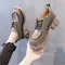 Fashionable Thick Soled High Rise Loafers with Thick Heels Shoes for Women 2024 Autumn Winter New Lace-up Women's Boot