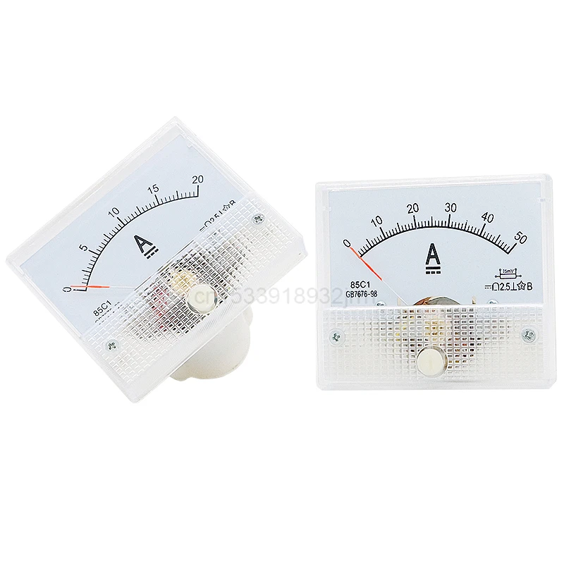 1 Stück Ampere meter 85 c1 DC Analog strom messer Panel mechanischer Zeiger Typ 1a 5a 10a 20a 30a 50a 75a 100a 150a 200a 250a 300a 500a Image
