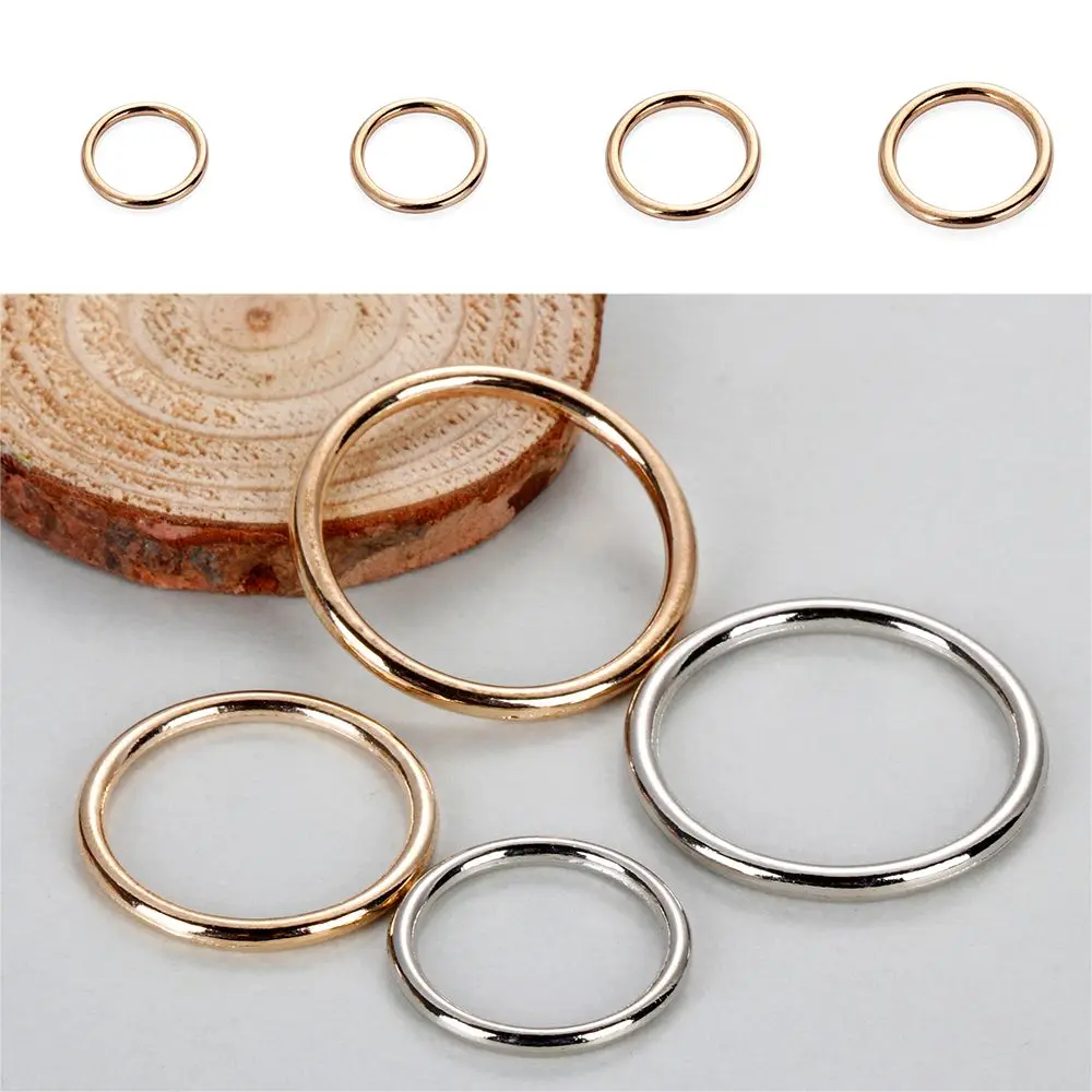 10 teile/los Gold Silber Kreis Ring Verbindung Legierung Metall Schuhe Taschen Gürtel Schnallen DIY Handwerk liefert Gurtband